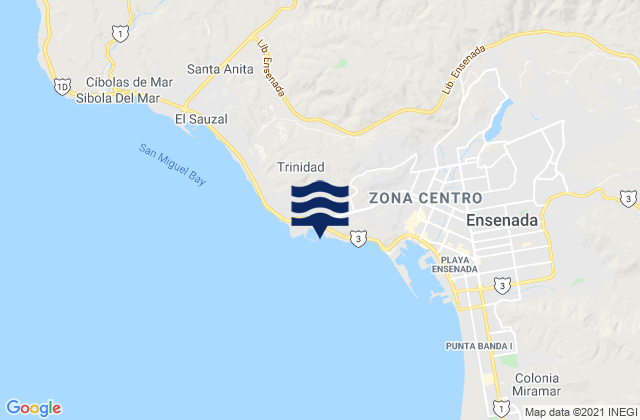 Mapa de mareas La Lancha, Mexico