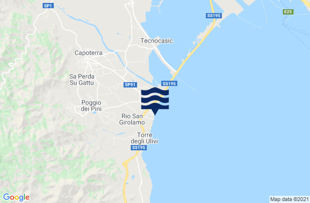 Mapa de mareas La Maddalena, Italy