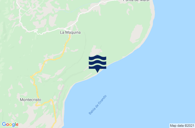 Mapa de mareas La Máquina, Cuba