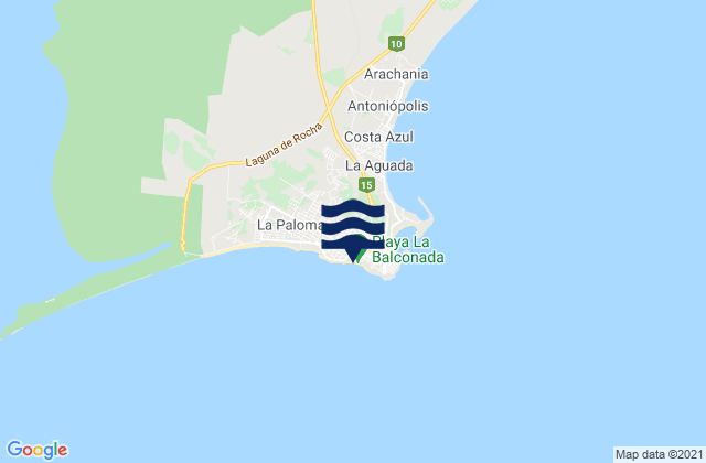 Mapa de mareas La Paloma, Uruguay