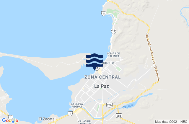Mapa de mareas La Paz, Mexico