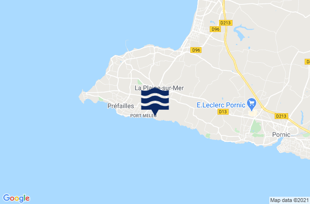 Mapa de mareas La Plaine-sur-Mer, France