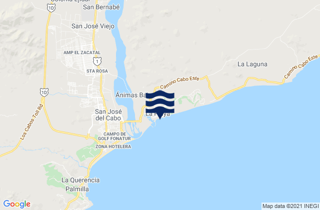 Mapa de mareas La Playa, Mexico