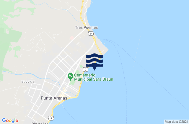 Mapa de mareas La Punta Dos, Chile