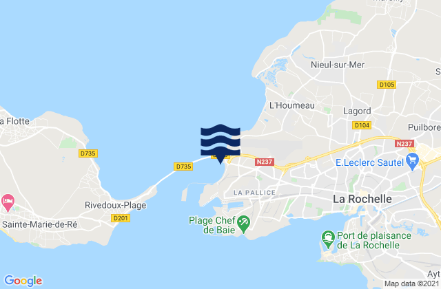 Mapa de mareas La Rochelle-La Pallice, France