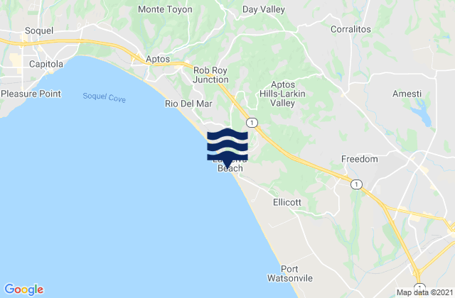 Mapa de mareas La Selva Beach, United States