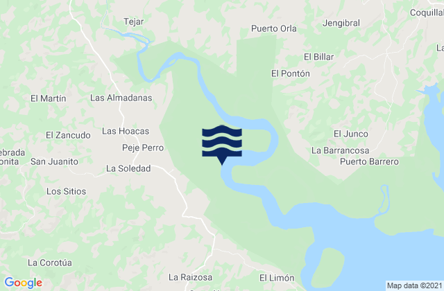 Mapa de mareas La Soledad, Panama