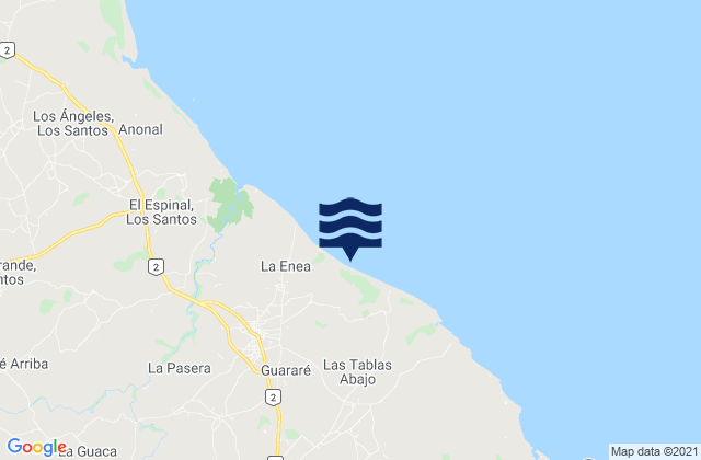 Mapa de mareas La Tiza, Panama