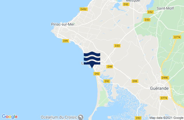 Mapa de mareas La Turballe, France