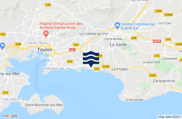 Mapa de mareas La Valette-du-Var, France