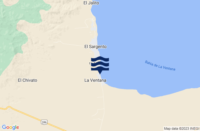 Mapa de mareas La Ventana, Mexico