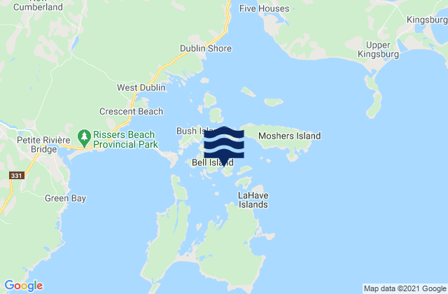 Mapa de mareas LaHave Island, Canada