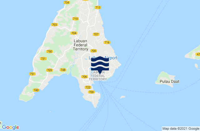 Mapa de mareas Labuan, Malaysia