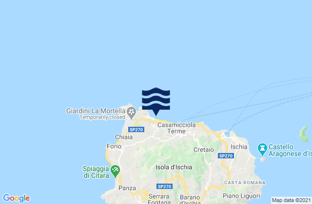 Mapa de mareas Lacco Ameno, Italy