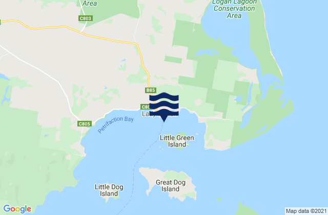 Mapa de mareas Lady Barron Harbour, Australia