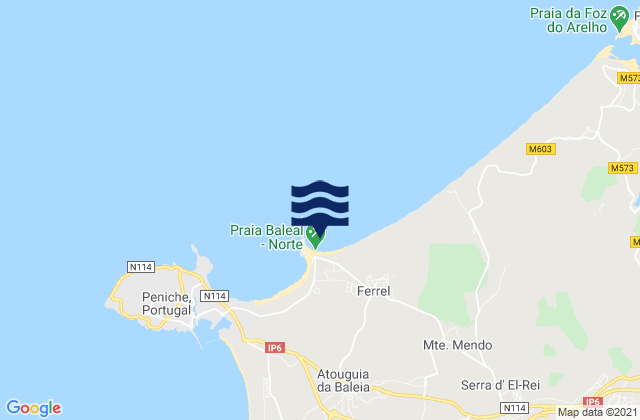 Mapa de mareas Lagide, Portugal