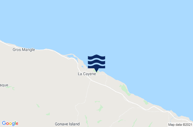 Mapa de mareas Lagonav, Haiti