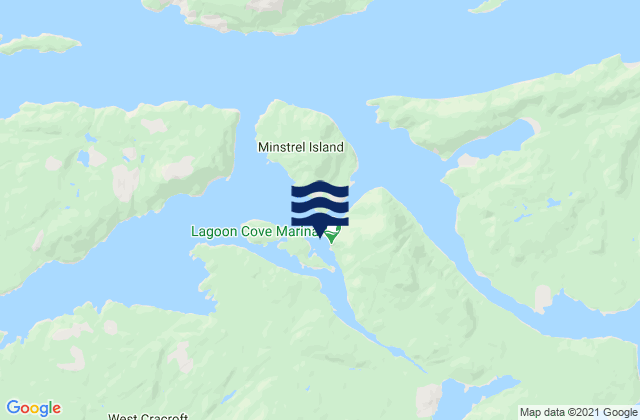 Mapa de mareas Lagoon Cove, Canada
