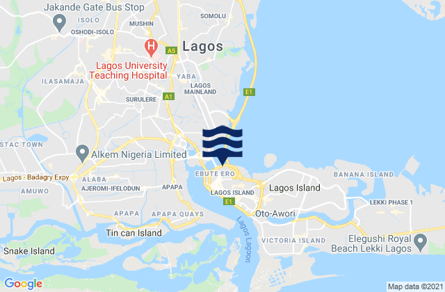 Mapa de mareas Lagos Island Local Government Area, Nigeria