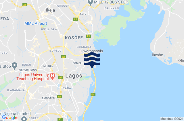 Mapa de mareas Lagos State, Nigeria