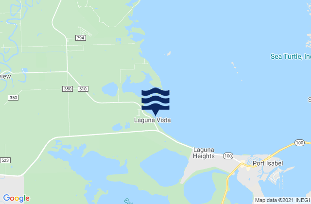 Mapa de mareas Laguna Vista, United States