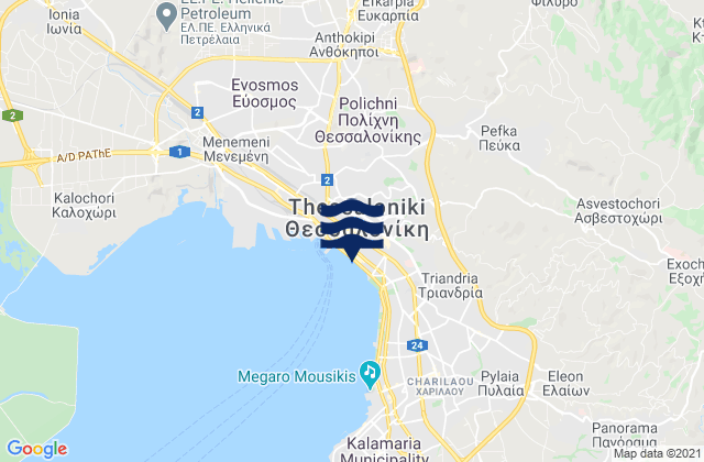 Mapa de mareas Lagyná, Greece