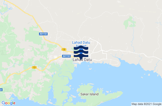 Mapa de mareas Lahad Datu, Malaysia