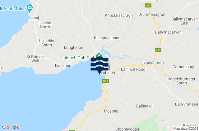 Mapa de mareas Lahinch - Beach, Ireland