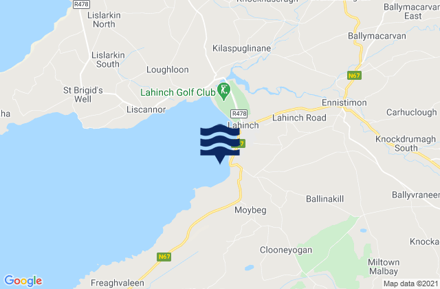 Mapa de mareas Lahinch - Shit Creek, Ireland