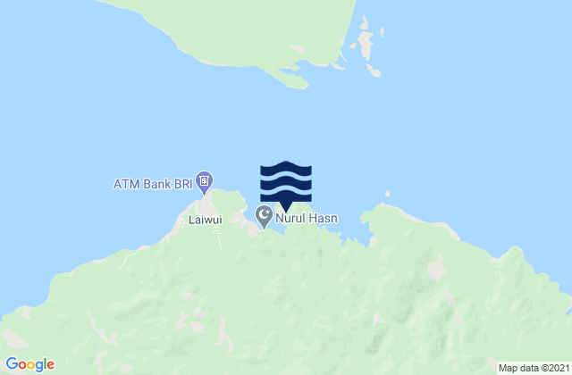 Mapa de mareas Laiwui, Indonesia