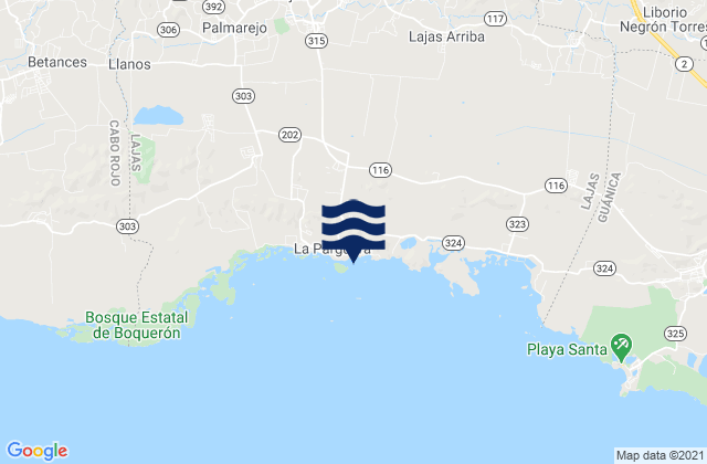 Mapa de mareas Lajas Municipio, Puerto Rico
