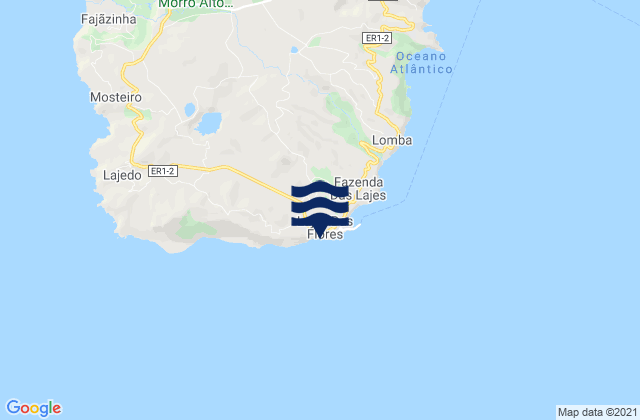 Mapa de mareas Lajens Flores Island, Portugal