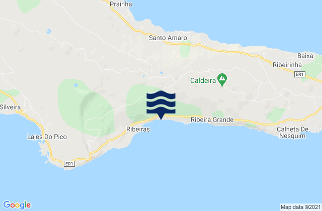 Mapa de mareas Lajes do Pico, Portugal