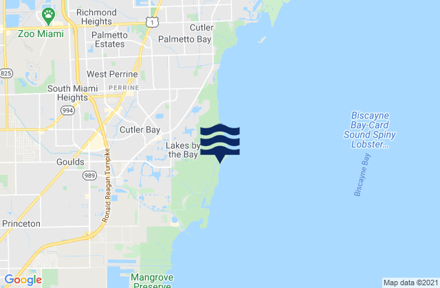 Mapa de mareas Lakes by the Bay, United States