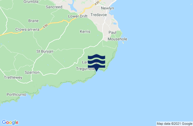Mapa de mareas Lamorna Cove Beach, United Kingdom
