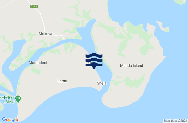 Mapa de mareas Lamu, Kenya