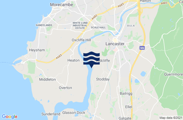 Mapa de mareas Lancaster, United Kingdom