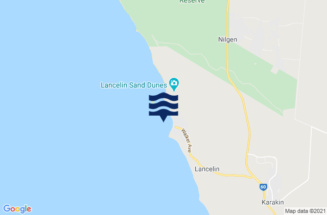 Mapa de mareas Lancelin, Australia