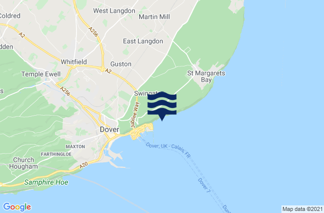Mapa de mareas Langdon Bay, United Kingdom