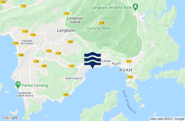 Mapa de mareas Langkawi, Malaysia