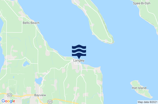 Mapa de mareas Langley, United States