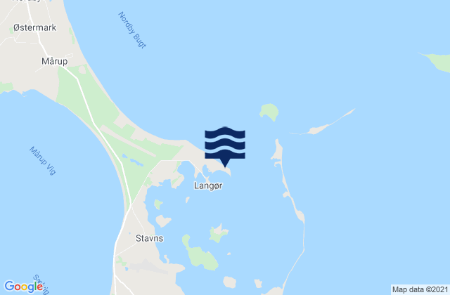 Mapa de mareas Langør, Denmark
