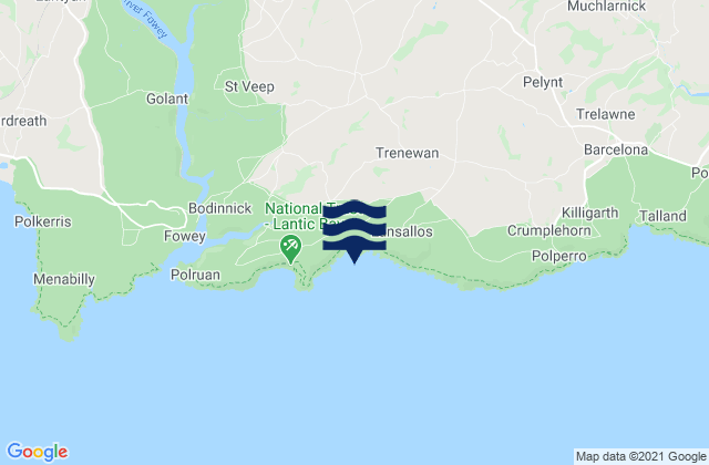Mapa de mareas Lantivet Bay Beach, United Kingdom