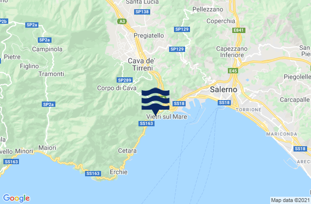 Mapa de mareas Lanzara, Italy