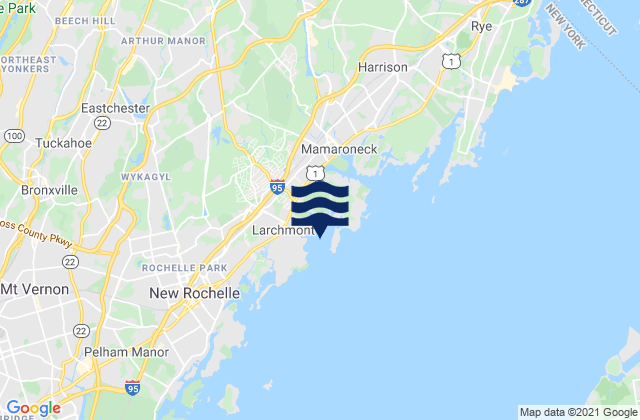 Mapa de mareas Larchmont Harbor, United States