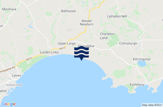 Mapa de mareas Largo East Beach, United Kingdom