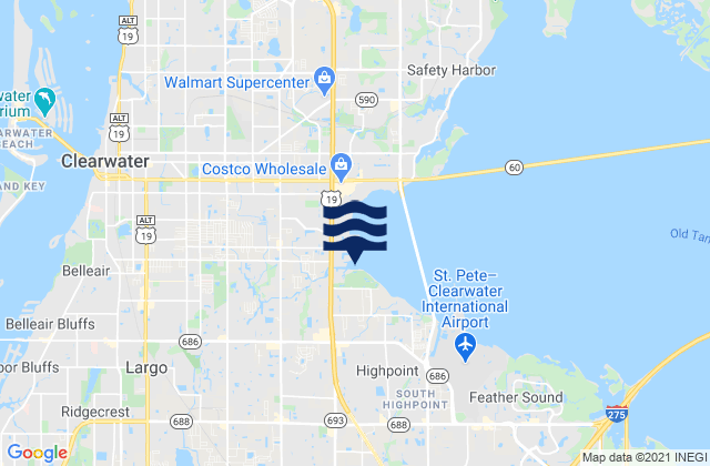 Mapa de mareas Largo Inlet, United States