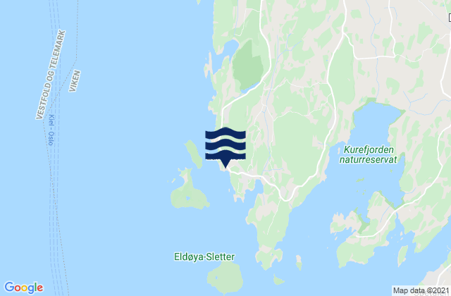 Mapa de mareas Larkollen, Norway