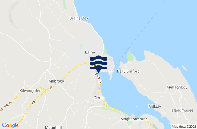 Mapa de mareas Larne, United Kingdom