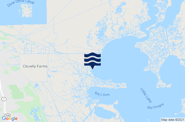 Mapa de mareas Larose, United States